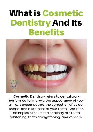 What is Cosmetic Dentistry And Its Benefits