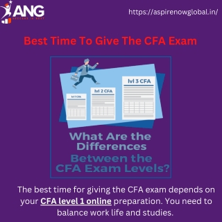 Best Time To Give The CFA Exam 