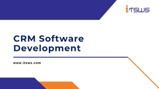 CRM Software Development Company Chennai and Kolkata | ITSWS Technologies