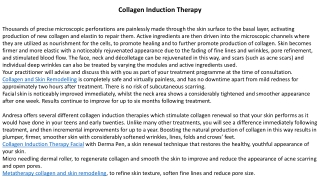 Collagen Induction Therapy