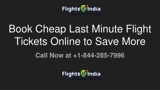 Book Cheap Last Minute Flight Tickets Online to Save More