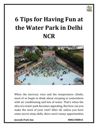 6 Tips for Having Fun at the Water Park in Delhi NCR