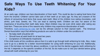 Safe Ways To Use Teeth Whitening For Your Kids_
