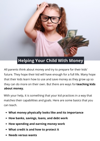 Helping Your Child With Money