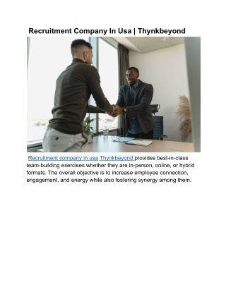 Recruitment Company In Usa _ Thynkbeyond (1)