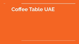 Coffee Table UAE