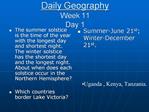 Daily Geography Week 11 Day 1