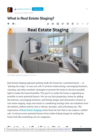 stage real estate | Amfine Construction