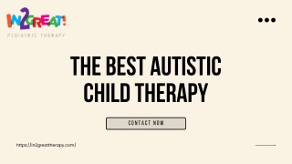 The Best Autistic Child Therapy