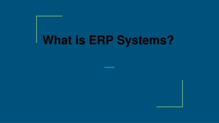 What is ERP Systems?
