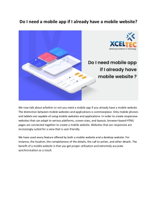 Do I need a mobile app if I already have a mobile website