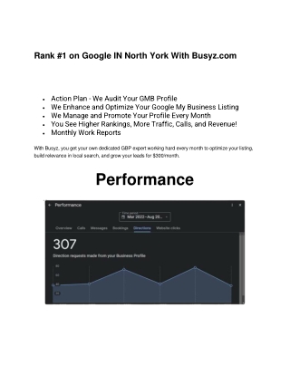 Rank #1 on Google IN North York With Busyz.com