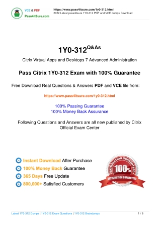 Free Citrix 1Y0-312 exam practice questions