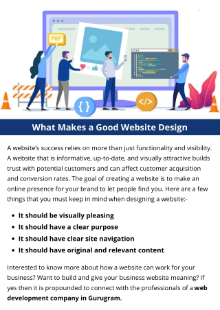 What Makes a Good Website Design