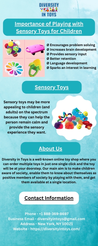 Importance of Playing with Sensory Toys for Children