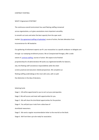 CONTRACT STAFFING