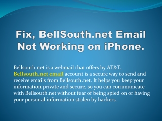 Fix, BellSouth.net Email Not Working on iPhone