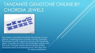 Tanzanite Gemstone Online by Chordia Jewels