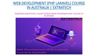 Web Development (php laravel) Course in Australia | Extratech