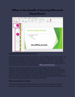 What is the benefit of learning Microsoft PowerPoint