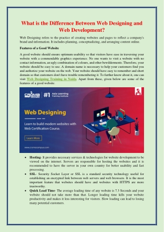 What is the Difference Between Web Designing and Web Development?