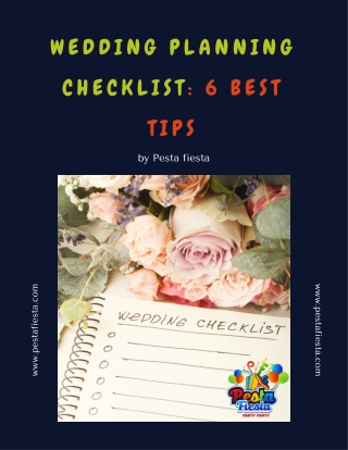 Wedding Planning Checklist 6 Best Tips