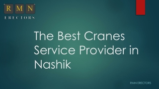 The Best Cranes Service Provider in Nashik