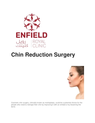 Chin Reduction in Dubai