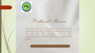 Professional Full Service Movers in Portland