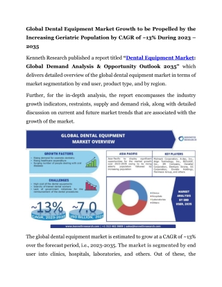 Global Dental Equipment Market PR