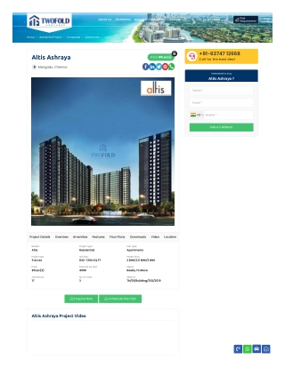 Residential-project-altis-ashraya Mangadu, Chennai