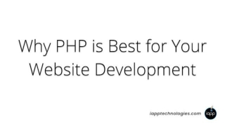 Why PHP is Best for Your Website Development | Hire PHP Developer