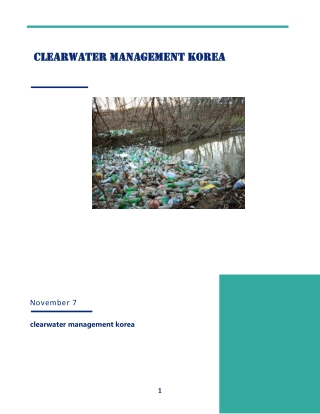 Reviewing the Top Reasons South Korea is Developing Into a Smart Water Nation by Clearwater Management Korea