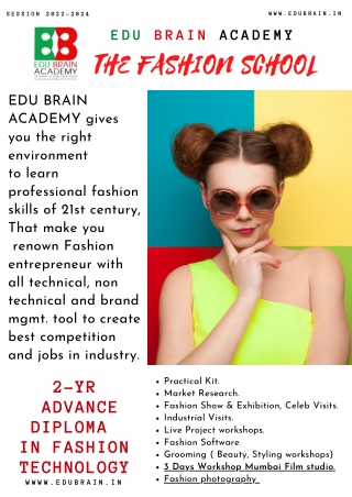 2-YR ADVANCE DIPLOMA IN FASHION Technology