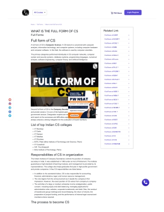 What is the Full Form of CS-PW
