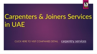 Carpenters & Joiners