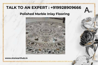 Polished Marble Inlay Flooring - Call Now 9928909666