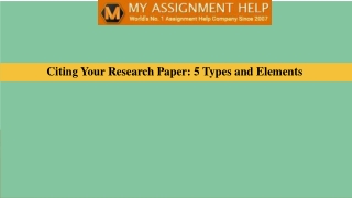 Citing Your Research Paper 5 Types and Elements