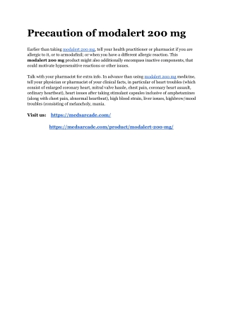 Precaution of modalert 200 mg (1)