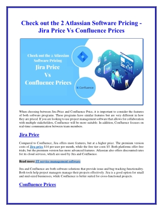 Jira Price Vs Confluence Prices