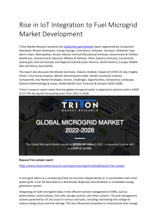 Global Microgrid Market Growth by 2028 | Global Opportunities