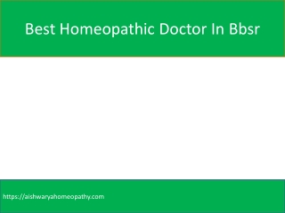 Homeopathic Doctor In Bhubaneswar