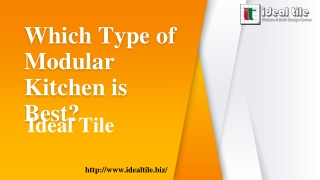 Which Type of Modular Kitchen is Best - Ideal Tile