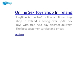 Online Sex Toys Shop In Ireland