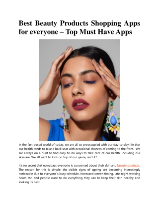 Best Beauty Products Shopping Apps for everyone
