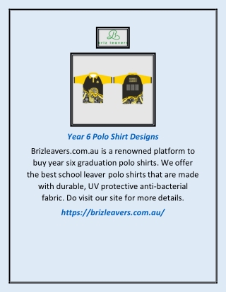 Year 6 Polo Shirt Designs | Brizleavers.com.au