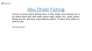 Abu Dhabi Fishing  Emarinehub.com