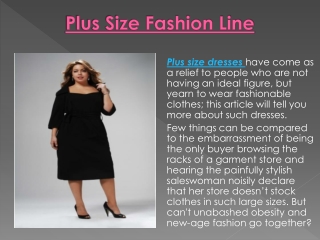 Plus Size Fashion Line