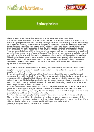 Epinephrine