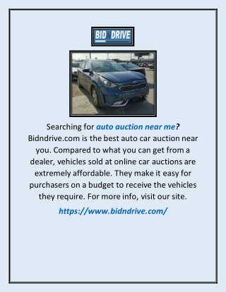 Auto Auction Near Me | Bidndrive.com